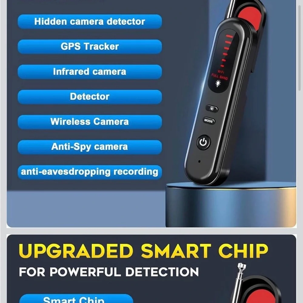 Smart Camera Detector, WiFi Enabled Black Digital Camera Scanner